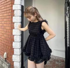 TreatÜrself バレリーナフェザーペプラムトップス black TreatÜrself バレリーナフェザーペプラムトップス black - メルカリ