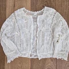 【希少】フランスヴィンテージ レトロチュニックブラウス レース 洋服アンティーク アンティークブラウス | STORES