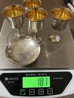 スペシャル特典 値下げ！銀製 鎚目銀杯 酒杯 約187g - メルカリ 工芸品