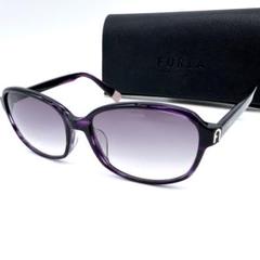 極美品✨FURLA サングラス アーチロゴ パープル系 レディース ケース付き