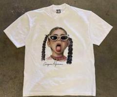 girl tongue print t-shirt y2k archive