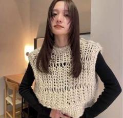 Chunky Hand Knitvest トゥデイフル　ニット　ベスト