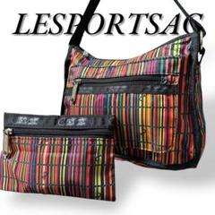 美品　LESPORTSAC 197　ハンドバッグ　ポーチ付き　サブバッグ