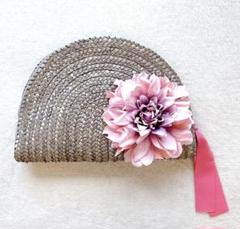 【新品未使用】MaRie Flower ハンドメイド　クラッチバッグ　コサージュ