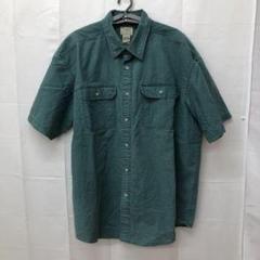 S131 L.L.Bean アメリカ古着半袖シャツグリーン系エルエルビーンメンズのサムネイル