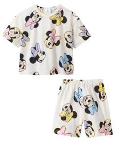 ディズニー　ミニーちゃん コットンメッシュ天竺　 半袖パジャマ サイズ　１００