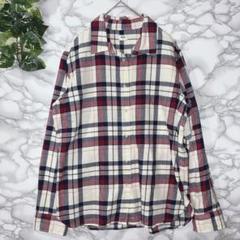 UNIQLO Mサイズ チェック柄ネルシャツ ユニクロ 赤 白 サイズM