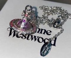 Vivienne Westwood スモールオーブネックレス　シルバー×ピンク Vivienne Westwood｜スモールオーブネックレス シルバー×ピンク