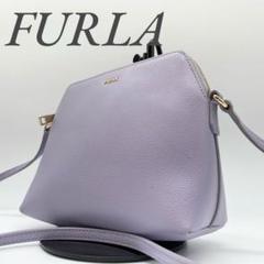 【美品】フルラ ショルダーバッグ ポシェット レザー ブランドロゴ パープル