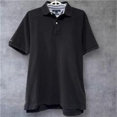 TOMMY HILFIGER ブラック 半袖 ポロシャツ メンズ M トミー