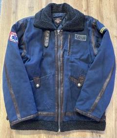 FDNY 中綿入りジャケット ブルゾン ファイヤーマン ボア ネイビー Mサイズ