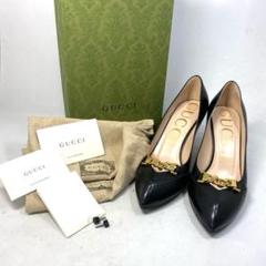 GUCCI グッチ　サイズ表記「37 1/2」23.5-24ブラック　チェーン GUCCI グッチサイズ表記「37 1/2」23.5-24ブラックチェーン