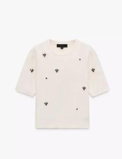 ZARA/ジュエリービーズの装飾付き/ニットセットアップ ZARA/ジュエリービーズの装飾付き/ニットセットアップ