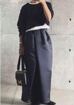 SEA / シーheaby satin origami skirt ブラック 0 SEA / シーheaby satin origami skirt ブラック 0 - メルカリ