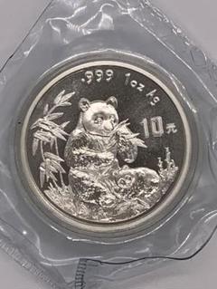 中国 パンダ銀貨 1996年 10元 1oz - メルカリ