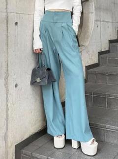 エモダ　完売品　ラインリボンベロアパンツ ラインリボンベロアパンツ[品番：MKSW0058985]｜EMODA（エモダ