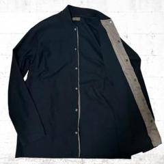 アーカイブ Y's for men ウール ノーカラー ジップジャケット 黒 アーカイブ Y's for men ウール ノーカラー ジップジャケット 黒