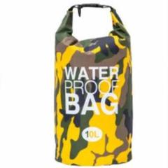 ★新品未使用★イエロー×迷彩柄 防水ドライバッグ 10L 撥水 アウトドア 海のサムネイル