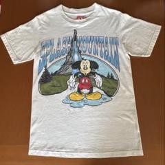 90s スプラッシュマウンテン ミッキー Tシャツ アイボリー　赤タグ