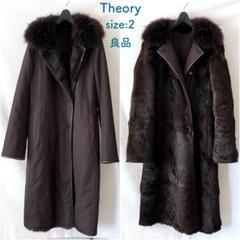 ★美品theory セオリーリバーシブルコートファーコートラビットファーブラック 2025年最新】theory レディース 毛皮・ファーコートの人気