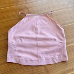 【美品】NIKE Dri-FIT クロップドタンク S ピンク★