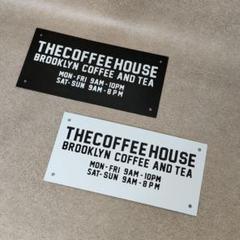 男前インテリア カフェ 看板 ミニプレート COFFEE HOUSE 2種セット