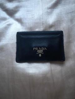 PRADA ブラック レザー カードケース