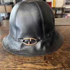 GUCCI バケットハット ラムレザー 羊革 GG柄 Lサイズ