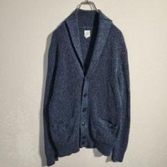 GAP ギャップ ショールカラー コットンカーディガン 青 メンズS