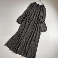 34100円）　23区 レオパード ジョーゼット シフォン ワンピース 40 34100円） 23区 レオパード ジョーゼット シフォン ワンピース