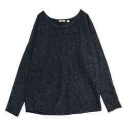UNIQLO ユニクロ　カシミヤ100 ラウンドネック長袖ニット　グレー　L