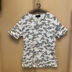 グレー迷彩 Vネック Tシャツ Mサイズ