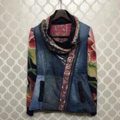 ✨美品 Desigual スパンコール 花柄 刺繍 デニムジャケット 38 2025年最新】デシグアル レディース Gジャン・デニムジャケット