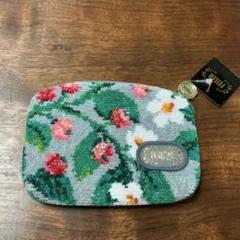 FEILER フェイラー 花柄ポーチ グレー グリーン
