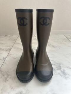 CHANEL シャネル　ラバーロング レインブーツ ハイブーツ36 試着のみ 雨の日はコレ♡】CHANEL *ラバーロング*レインブーツ3色