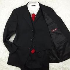 美品◎VITTORIO VENETO 3Pスーツセットアップ グレーストライプ