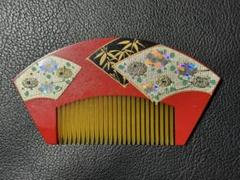 櫛　くし　ホログラム箔貼り　前櫛　飾り櫛　髪飾り　髪留め　簪　着物　和装　小物