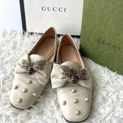 希少　レア　GUCCI クイーンマーガレット　ビー　アクセント　パンプス 希少レアGUCCI クイーンマーガレットビーアクセントパンプス