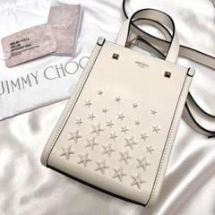 ✨新品✨ジミーチュウ　AOR MINI TOTE ミニショルダーバッグ　白 ✨新品✨ジミーチュウAOR MINI TOTE ミニショルダーバッグ白