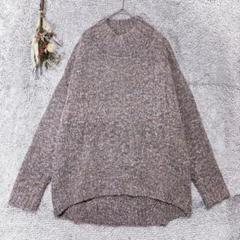 1803☆メイソングレイ【M】ミックスヤーンハイネックニットセーター/ゆるダボ