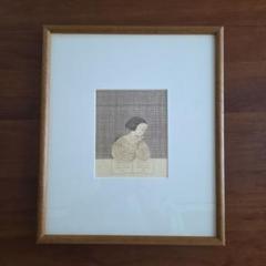 ちひろ　樋口千登世 女性の肖像版画 木製フレーム付き 1着でも送料無料 ちひろ様専用 樋口千登世 木製フレーム付き
