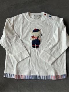 【新品未使用タグ付き】ファミリア　長袖カットソー　90cm 新品タグ付き ファミリア Tシャツ トップス 長袖カットソー クマ