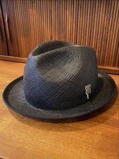SWAGGER スワッガー ストロー ハット 黒 SWG ピンバッチ 美品 希少