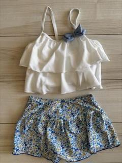 水着　女の子　花柄　キッズ　110サイズ