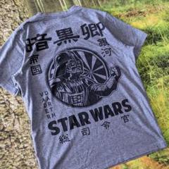 スターウォーズ灰ダースベイダーバックプリントTシャツ