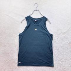 【レスミルズ】SS相当 緑 タンクトップ ストレッチ ロゴ スポーツ 春夏