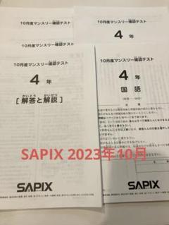 サピックス 4年生 入室・組分け・マンスリー・復習テスト セット