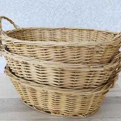 ナチュラル　カントリー　かご　バスケット　3個