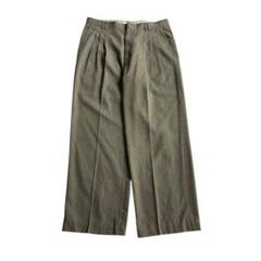 HAGGAR ビンテージ 3タック グレー プリーツ入 ワイドパンツ スラックス