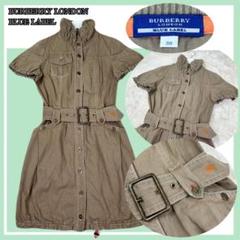 ✨美品✨バーバリー ブルーレーベル ベルテッド 半袖 ワンピース ホースロゴ M